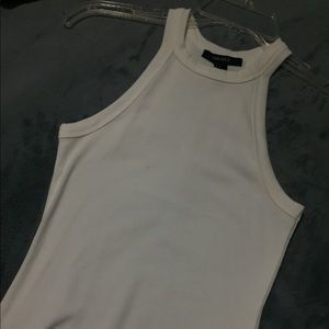 Extra-small white halter tank top